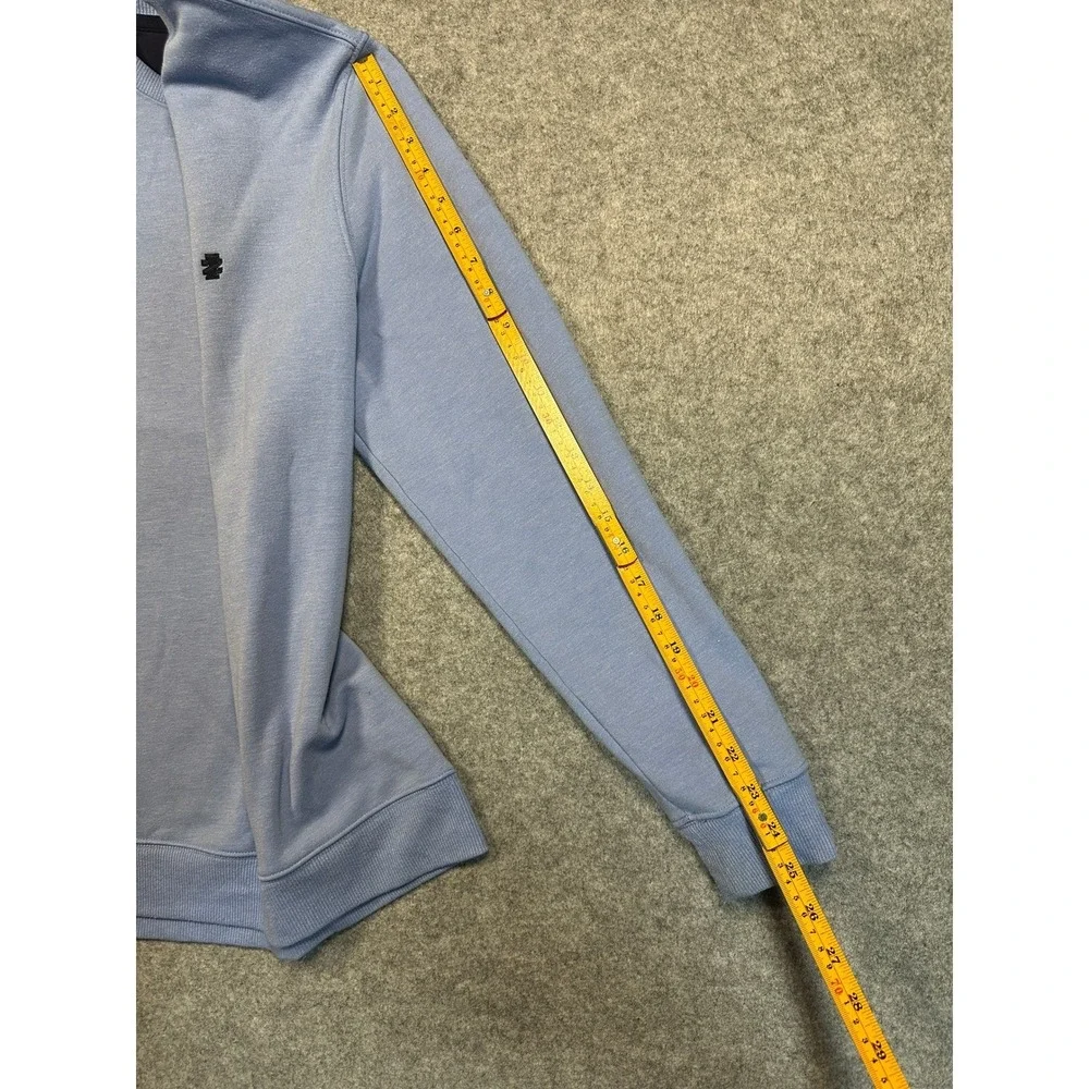 IZOD Advantage Performance‎ Sweatshirt Medium Blue Solid Stretch Crewneck